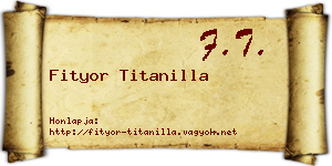 Fityor Titanilla névjegykártya